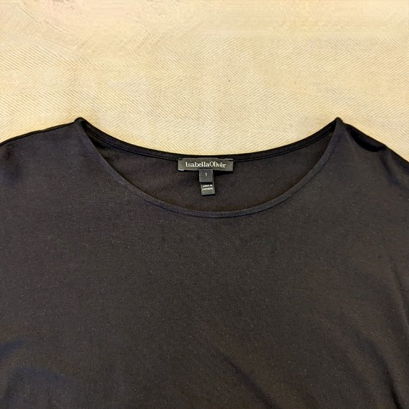 EUC Isabella Oliver Long Sleeve Tie-Front Maternity Shirt (Black) - Picture 3 of 12